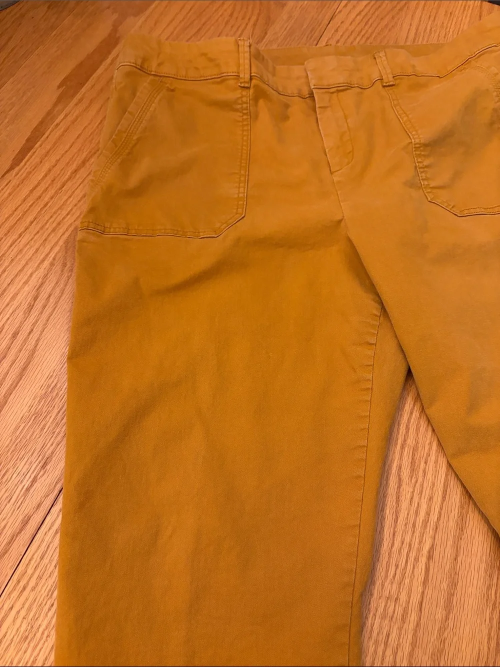 Old Navy Pumpkin Orange Pixie  Cotton Straight-Leg Pants